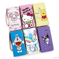 XL Sanrio HelloKitty Doraemon WinniethePooh Cute Cartoon Long Zipper Wallet Female Change Storage Multi Card Card Bag LX