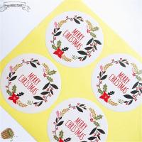 JINGYI985372602 Craft Box Cards Merry Christmas Elk Xmas Decor Party Supplies Package Label Kraft Stickers Sealing Tag Adhesive Label