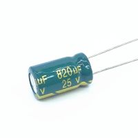 10pcs/lot 25V 820UF Low ESR/Impedance High Frequency Aluminum Electrolytic Capacitor Size 10*16 820UF25V 20% Electrical Circuitry Parts