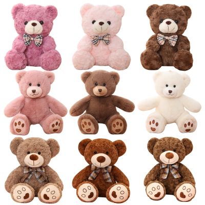 【CW】 Bow-Knot Bears Stuffed Soft Dolls Xmas Valentine  39;s