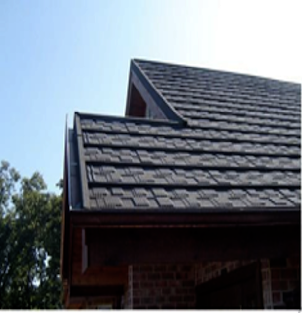 Roof Stone Coated Metal Aluminum Zinc Color Black Stone Coated Metal Roofinghigh End Roofing 9028