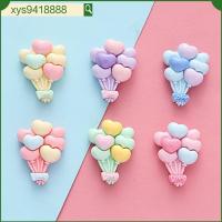 MKZ6053888 30ชิ้นเรซินสีบอลลูน Cabochon ลูกโป่งหัวใจเครื่องประดับ Diy อุปกรณ์เสริมขนาดเล็กศิลปะตกแต่งปาร์ตี้สมุดภาพ