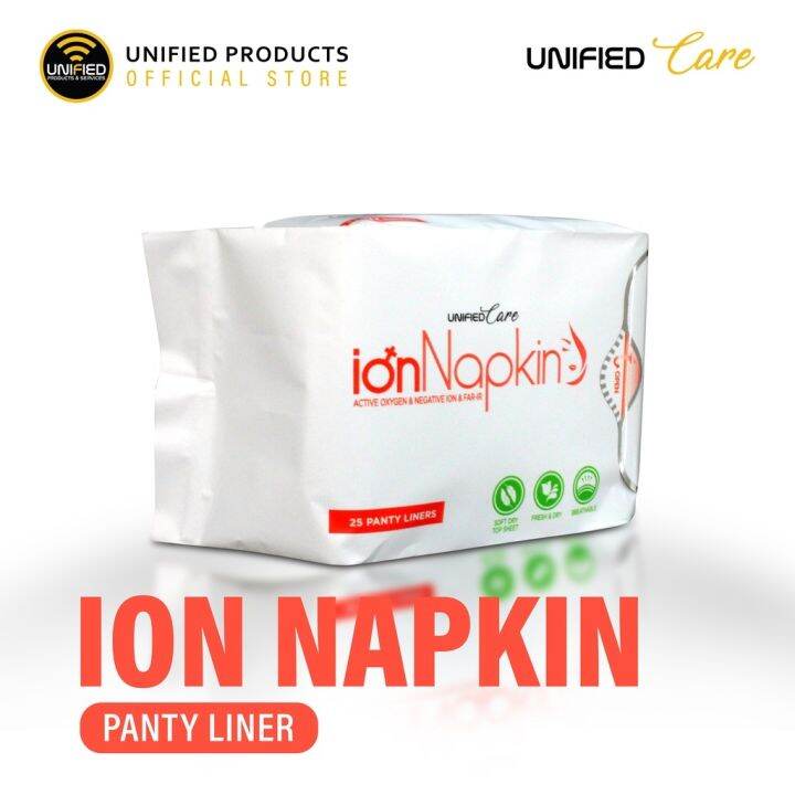 Unified Care Ion Napkin Panty Liner with Active Oxygen Negative Ion Far