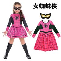 Halloween childrens costumes cosplay Spider-Man printed girls dress holiday party performance