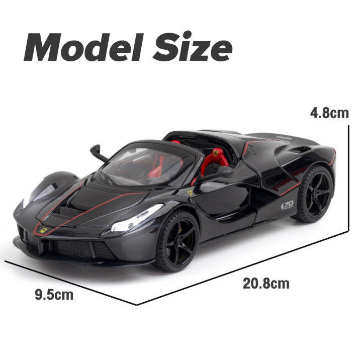 klt-มาตราส่วน-1-22-ferrari-laferrari-supercar-ของเล่นโลหะผสมรถรุ่นรถ-diecast-ยานพาหนะสําหรับเด็กเด็กเสียงแสงผลของขวัญงานอดิเรกคอลเลกชัน