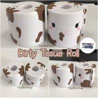 Squishy Dirty Tissue Roll by ToysBoxShop สกุชชี่ รูปทิชชู่ สีขาว ลายวัว WHITE COW PRINTED