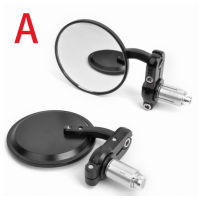 2Pcs Universal Motorcycle Mirror Aluminum Black 22mm Handle Bar End Rearview Side Mirrors Motorcycle Accessories