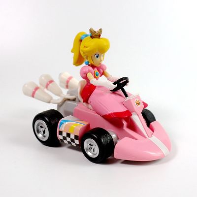 Gifts Kart Mario Super Princess Peach Pull Back Figure Car Toy Pvc Collection