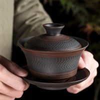 Jianshui Purple Pottery Gaiwan Ceramic Handmade Household Kung Fu Tea Set   Tea Bowl Tea Cup Tea Maker Tea Ceremony