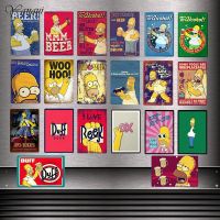 Duff Beer To Alcohol Customized Metal Signs Poster Eat More Donuts Wall Sticker Vintage Home Decorations YQZ080