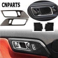 CNPARTS 2pcsset Car Accessories For Ford Mustang 2015 2016 2017 GT500 GT 350 Door Handles Door Bowl Carbon Stickers Decoration