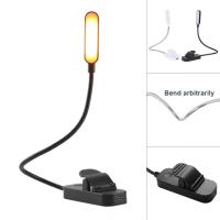 Rechargeable Book Light 8 LED Reading Light USB Mini Clip-On Desk Lamp Flexible Reading Lamp Night Light for Travel Bedroom