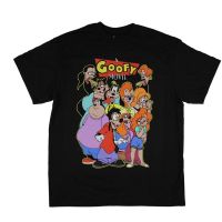 New Mad Engine Goofy Movie Cast Group Adult T-Shirt Trendy all-match O neck top Valentines Day gift