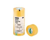 3M 2688 Washi Tape Yellow กระดาษกาววาชิ สีเหลือง 24mm X 18m [5ม้วนต่อ1แพ็ก] เทปกาวปิดพ่นสี สำหรับงานอุตสาหกรรม และรถยนต์