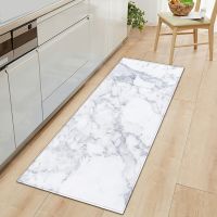 Anti-Slip Kitchen Carpet Black White Marble Sea wave Printed Entrance Doormat Floor Mats Carpets for Living Room Mat Rectangle