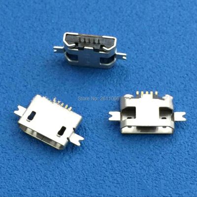 Hot Selling 100Pcs Micro Connector Heavy Plate 1.0 SMD 2 Feet Mini Usb 5P Female Tablet Charging For Motorola NI525 Mobile Phone Socket