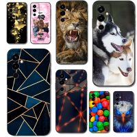 Case For Tecno pova neo 2 Silicon Phone Back Cover Black Tpu Case Cat Tiger