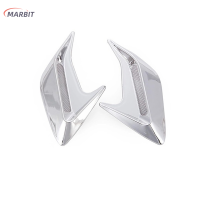 MARBIT คาร์บอนไฟเบอร์รถปลาฉลาม gills Emulation Vent Side Air Inlet Hood ตกแต่ง