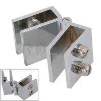 BQLZR Glass Door Clamp Hinge Double Action 180 Degree for Boarded Door