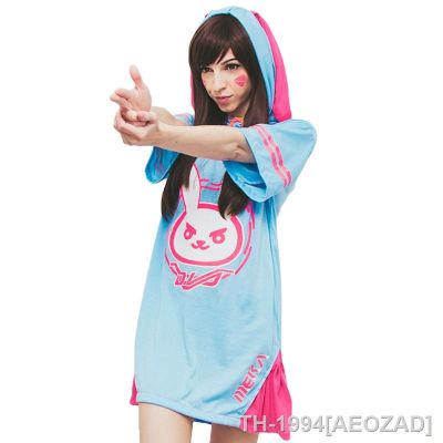 AEOZAD DAZCOS-Overwatch Dva trajes คอสเพลย์สำหรับ mulheres super-heroi Zentai terno ฮาโลวีน traje camisa longa vestido festa adulto