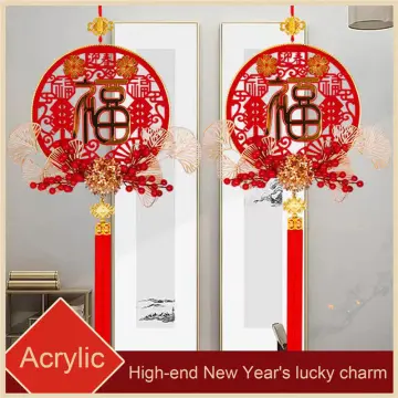 Chinese New Year Decorations 2024 Luck Tassel Pendants Chinese Knot Spring  Festival Hanging Ornament Blessing New Year Decor