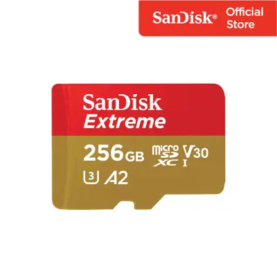 SanDisk Extreme microSDXC, SQXAV 256GB, V30, U3, C10, A2, UHS-I, 190MB/s R, 130MB/s ( SDSQXAV-256G-GN6MN ) ( เมมโมรี่การ์ด ไมโครเอสดี การ์ด )
