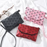 Issey Miyake The same trendy womens bag small square bag clutch bag shoulder rhombus envelope bag cross-body geometric rhombus bag