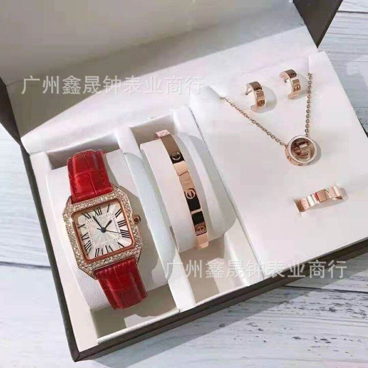 cross-border-trade-micro-shang-dynasty-set-hair-set-auger-square-dial-five-act-the-role-ofing-is-tasted-suit-quartz-female-watch-wholesale