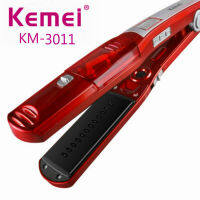 KM-3011 เครื่องหนีบผมพลังไอน้ำ อุปกรณ์สำหรับผู้หญิง จัดทรงผม แผ่นความร้อนนาโนเซรามิก ปรับไอน้ำ 3 ระดับ 65W จอ LED ปรับอุณหภูมิ 120-200 อง