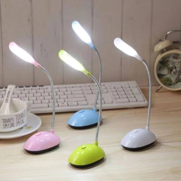 (BISA COD) Lampu Meja Belajar Mini LED Flexible Lampu Baca Desk Lamp ...