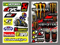 สติ๊กเกอร์แต่งรถ MOTOREX AKRAPOVIC GoldenTyre Monster 2 กระป๋อง สีส้ม มอเตอร์ไซค์ สติ๊กเกอร์ติดกระจก แต่งรถรถยนต์ ติดข้างรถ ติดหมวกกันน็อค จำนวน 2แผ่น