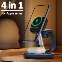 3 In 1 Magnetic Wireless Charger Stand Pad 15W Fast Charging Station Dock For Iphone 14 13 12 Pro Max Mini Iwatch 8 7 6 Airpods