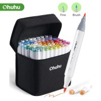 Ohuhu Honolulu B Marker Pen Dual Tips Alcohol Art Markers Set Coloring Manga Sketching Drawing Felt Pen School Supplies