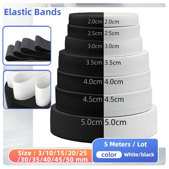 5-meters-flat-elastic-bands-white-black-nylon-rubber-band-for-sewing-garment-trousers-pants-clothing-accessories-diy-fabric-tape