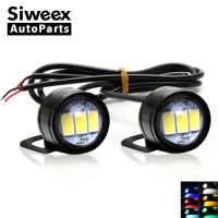 2 Pcs 3SMD 5730 Eagle Eye LEDย้อนกลับไฟสำรองDRL Daytime Running Lightไฟสัญญาณไฟตัดหมอกสำหรับรถจักรยานยนต์สีขาว12V