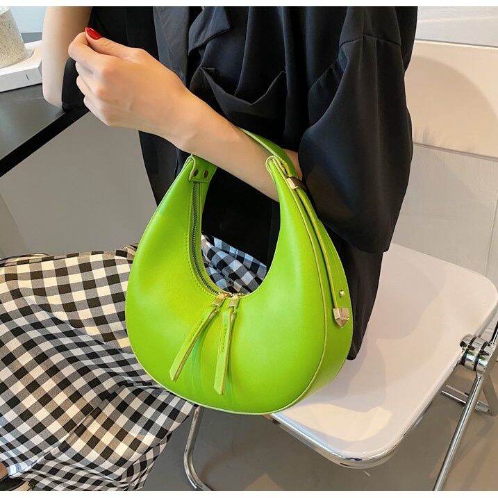 aml012กระเป๋าสะพายไหล่-สไตล์เกาหลี-เรียบง่าย-สำหรับผู้หญิfashion-women-bag-candy-colored-pu-leather-dumpling-bag-beauty-shoulder-bag