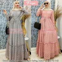 Priskila Cell Freya Maxy IK วัสดุ Ceruty Babydoll Full Croton LD 108 Cm Busui Robe ผู้ใหญ่ผู้หญิงชุดเรียบง่ายผู้หญิงใหม่ล่าสุด2022 Kekinian Kondangan ชุดผู้หญิงสไตล์เกาหลี Kekinian Teenage Robe 2022 Modern Luxury