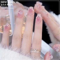 Wear nail a patch product new bride show white camellia advanced sense of fake nails