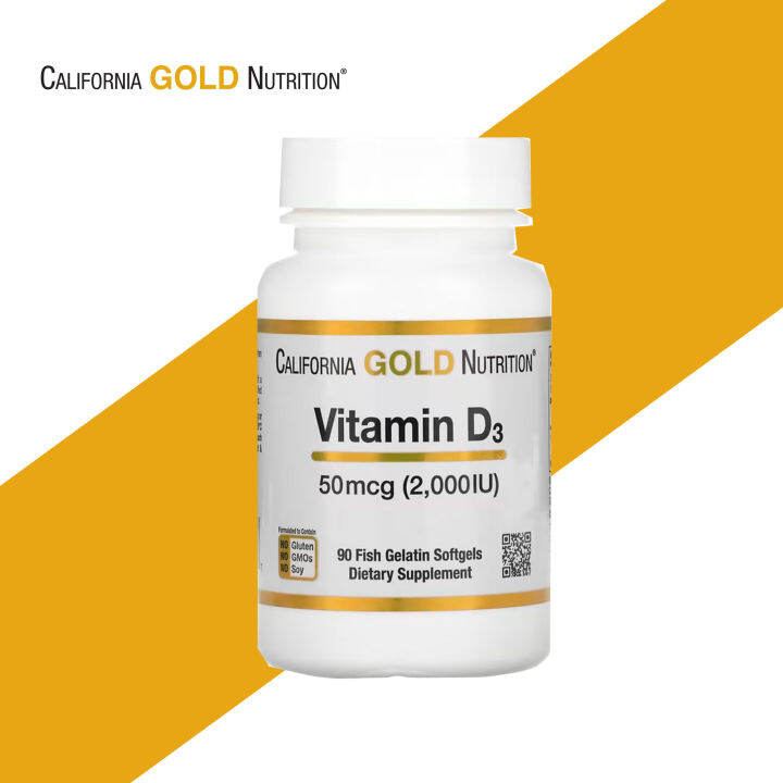 California Gold Nutrition, Vitamin D3, 50 mcg (2,000 IU), 90 Fish ...