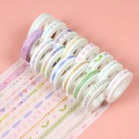 [Hagoya Stationery Stor] สมุดจดบันทึกของตกแต่ง Washi กระดาษกาวเพรียวบางน่ารัก