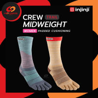 INJINJI CREW TRAIL (WOMEN) ถุงเท้า 5 นิ้ว ถุงเท้าวิ่งเทรล ถุงเท้าวิ่งกันการเสียดสีของนิ้วเท้า แบบหนากลาง ถุงเท้าความยาวครึ่งแข้ง size XS/S , 35-40EU , 21.5-25cm.