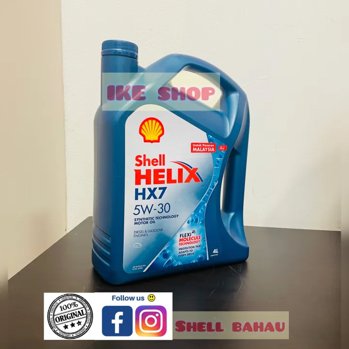 🔥 SHELL HELIX HX7 5W-30(4L) - Semi Synthetic, Minyak Hitam Kereta ...