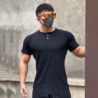 Michael bully original fitness leisure T-shirt male summer popular logo joker training tights cotton Henry brought short-sleeved shirt restoring ancient ways