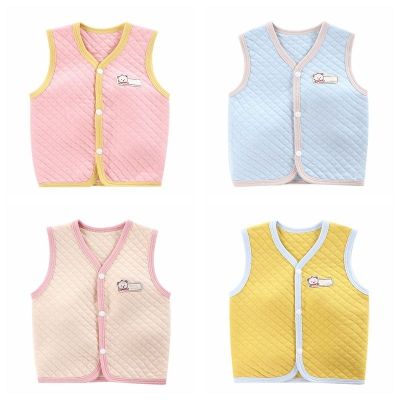 （Good baby store） Baby Autumn Winter Clothing Children Cotton Vests Kid Thicken Warm Waistcoat Infant Girl Boy Jackets Coats Toddler Outwear 0 4y