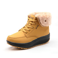 Winter Female Plus Velvet Swing Shoes Snow Platform Boots Women Thermal Cotton-padded Shoes Flat Ankle Boots