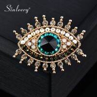 【Fashion house]SINLEERY น่ารักคริสตัลขนาดเล็ก Evil Eye Collar หัวเข็มขัดเข็มกลัดสำหรับผู้หญิง Cubic Zirconia Pins อุปกรณ์เสริมของขวัญช้าๆ