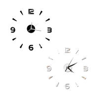 Decor Quartz Diy Wall Clock Clocks Horloge Watch Living Room Fashion Acrylic Mirror Stickers