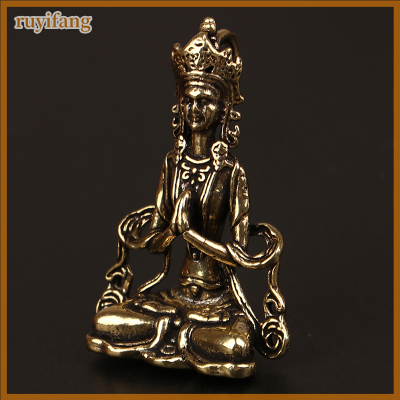 ruyifang Retro MINI copper meditate ZEN buddhism ห้องนั่งเล่นตกแต่งพระพุทธรูป
