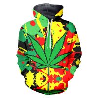 2023 style  3d Hoodies Men  Hip Hop Hoody Tops green lucky leaf Hombre Casual O-neck Hat Sweatshirts Unisex Dropship，can be customization