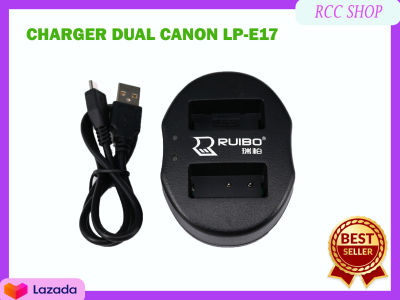 DUAL CHARGER LP-E17 แท่นชาร์จแบตกล้องแบบคู่ ชาร์จทีละ2ก้อน USB Dual Battery Charger for for Canon EOS Rebel T6i 750D T6s